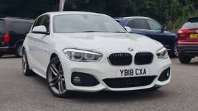 BMW 1 Series 2.0 118d M Sport 5dr [Nav/Servotronic] Step Auto Hatchback Diesel White at Chilham Sports Cars Canterbury