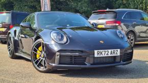 Porsche 911 3.7 Turbo S 2dr PDK [992] Coupe Petrol Black at Chilham Sports Cars Canterbury